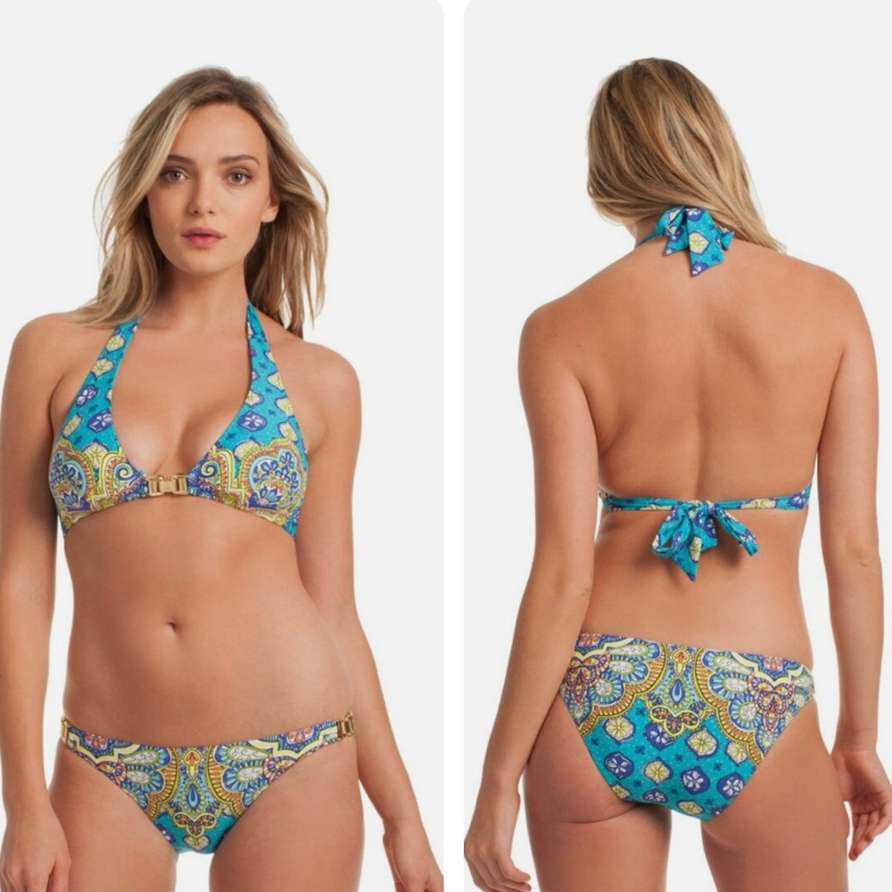 Trina Turk Corsica Halter Bikini Swimsuit Set